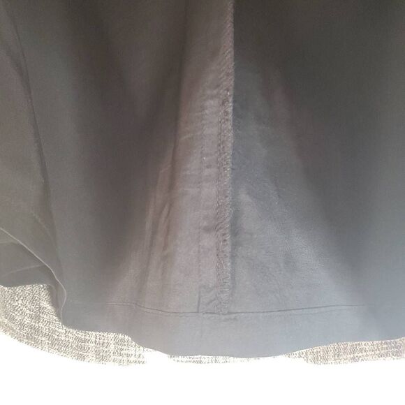 Ann Taylor LOFT Back Zip Flat Front Tweed Pencil Mini Skirt Taupe Brown Size 4 - Picture 10 of 11